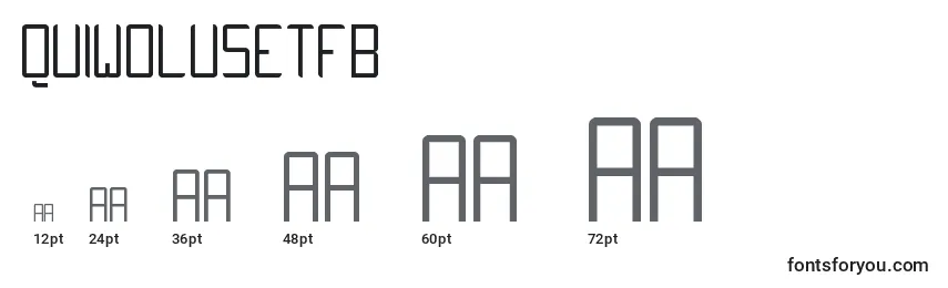 QuiwoLuseTfb Font Sizes