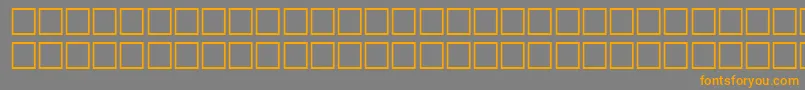 フォントGilsonRegular – オレンジの文字は灰色の背景にあります。