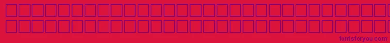 Fonte GilsonRegular – fontes roxas em um fundo vermelho