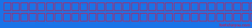 GilsonRegular-Schriftart – Rote Schriften auf blauem Hintergrund