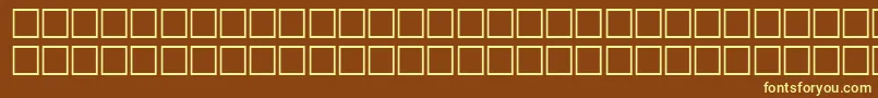 GilsonRegular Font – Yellow Fonts on Brown Background