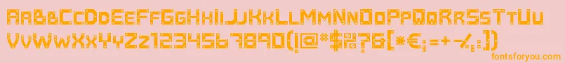 Baumarkt Font – Orange Fonts on Pink Background