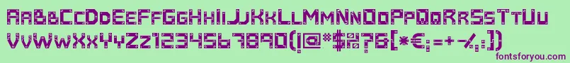Baumarkt Font – Purple Fonts on Green Background