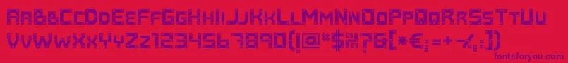 Шрифт Baumarkt – фиолетовые шрифты на красном фоне