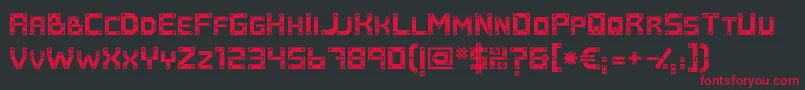 Baumarkt Font – Red Fonts on Black Background