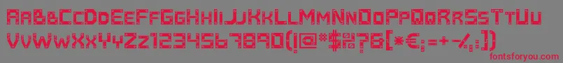 Baumarkt Font – Red Fonts on Gray Background
