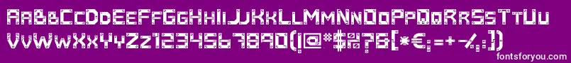 Baumarkt Font – White Fonts on Purple Background