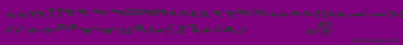 Więcej informacji o czcionce Tkon Czcionka Tkon – czarne czcionki na fioletowym tle