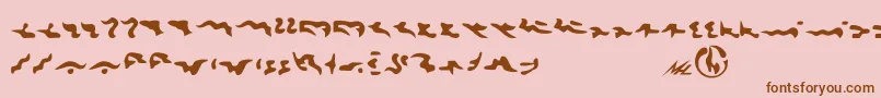 Czcionka Tkon – brązowe czcionki na różowym tle