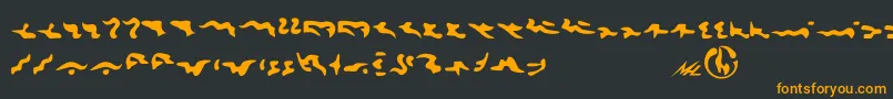 Tkon Font – Orange Fonts on Black Background