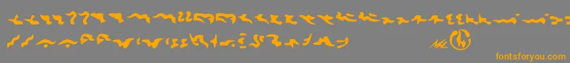 Tkon Font – Orange Fonts on Gray Background
