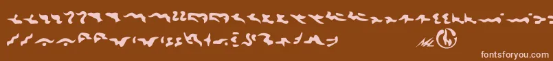 Tkon Font – Pink Fonts on Brown Background