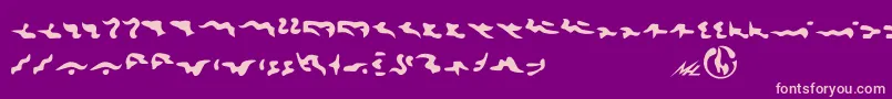 Tkon Font – Pink Fonts on Purple Background