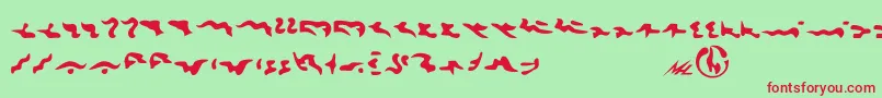 Шрифт Tkon – красные шрифты на зелёном фоне