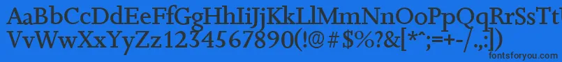 JessicaserialMediumRegular Font – Black Fonts on Blue Background
