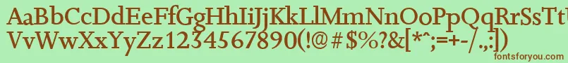 JessicaserialMediumRegular Font – Brown Fonts on Green Background