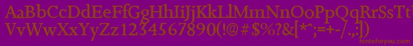 JessicaserialMediumRegular Font – Brown Fonts on Purple Background