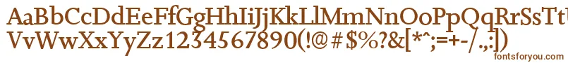 JessicaserialMediumRegular Font – Brown Fonts on White Background