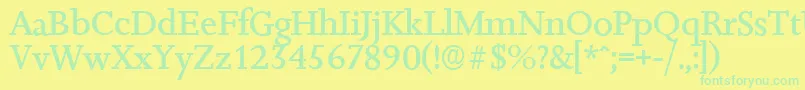 fuente JessicaserialMediumRegular – Fuentes Verdes Sobre Fondo Amarillo
