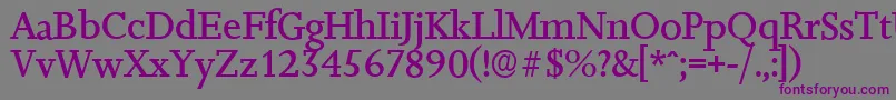 Шрифт JessicaserialMediumRegular – фиолетовые шрифты на сером фоне