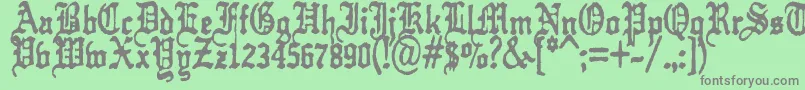 KrautTypefuck11 Font – Gray Fonts on Green Background