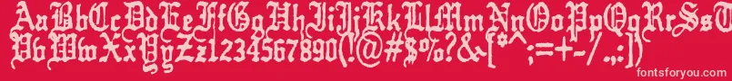 KrautTypefuck11 Font – Pink Fonts on Red Background