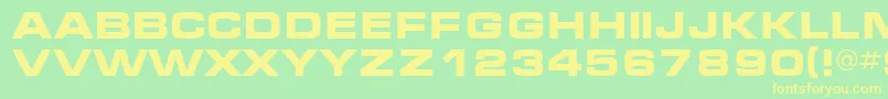 Micb Font – Yellow Fonts on Green Background