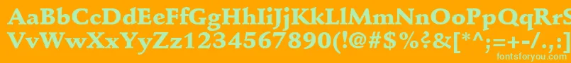 StempelSchneidlerLtBlack Font – Green Fonts on Orange Background