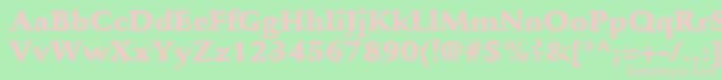 StempelSchneidlerLtBlack Font – Pink Fonts on Green Background
