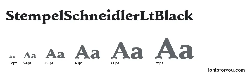Размеры шрифта StempelSchneidlerLtBlack