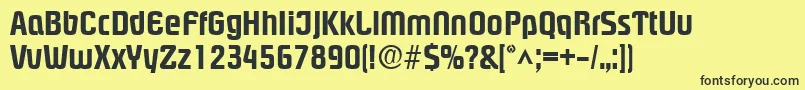 PloverextraboldRegular Font – Black Fonts on Yellow Background