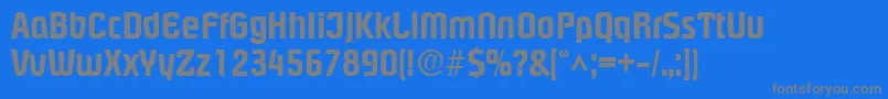 PloverextraboldRegular Font – Gray Fonts on Blue Background