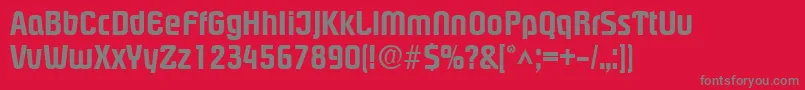 PloverextraboldRegular Font – Gray Fonts on Red Background