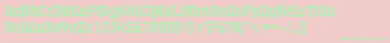 Police PloverextraboldRegular – polices vertes sur fond rose