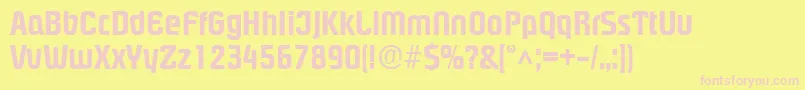 PloverextraboldRegular Font – Pink Fonts on Yellow Background