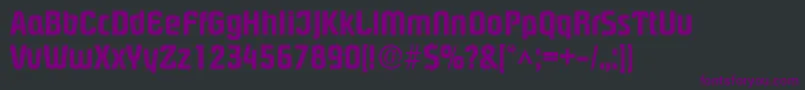 Czcionka PloverextraboldRegular – fioletowe czcionki na czarnym tle