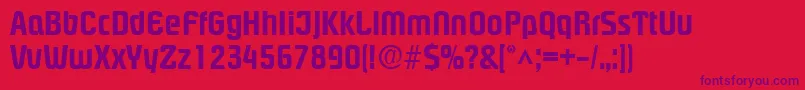 PloverextraboldRegular Font – Purple Fonts on Red Background