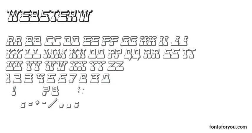 Шрифт Websterw – алфавит, цифры, специальные символы