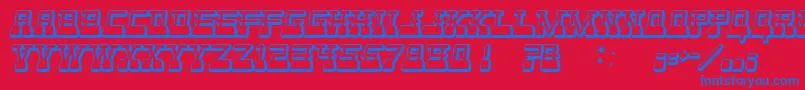 Websterw Font – Blue Fonts on Red Background