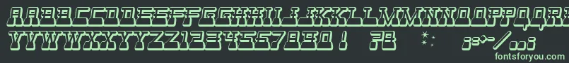 Websterw Font – Green Fonts on Black Background