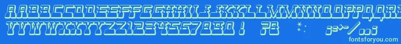 Websterw Font – Green Fonts on Blue Background