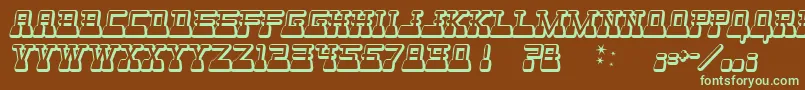 Websterw Font – Green Fonts on Brown Background