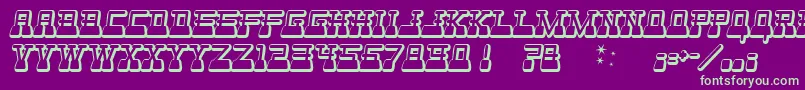 Websterw Font – Green Fonts on Purple Background