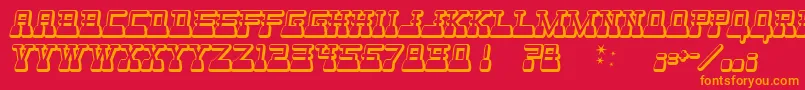 Websterw Font – Orange Fonts on Red Background