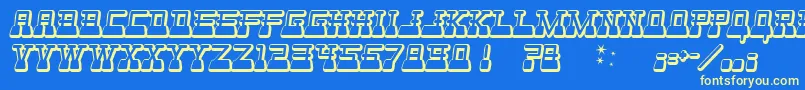 Websterw Font – Yellow Fonts on Blue Background