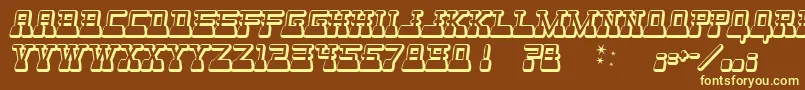 Websterw Font – Yellow Fonts on Brown Background