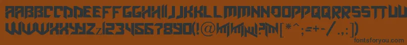 Obitaemostrov Font – Black Fonts on Brown Background