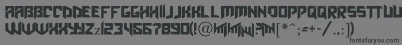 Obitaemostrov Font – Black Fonts on Gray Background