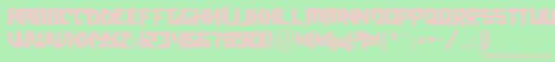 Obitaemostrov Font – Pink Fonts on Green Background