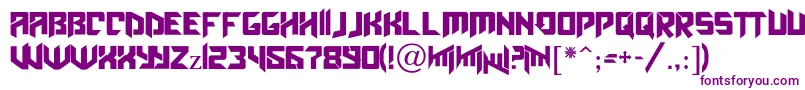 Obitaemostrov-fontti – violetit fontit valkoisella taustalla